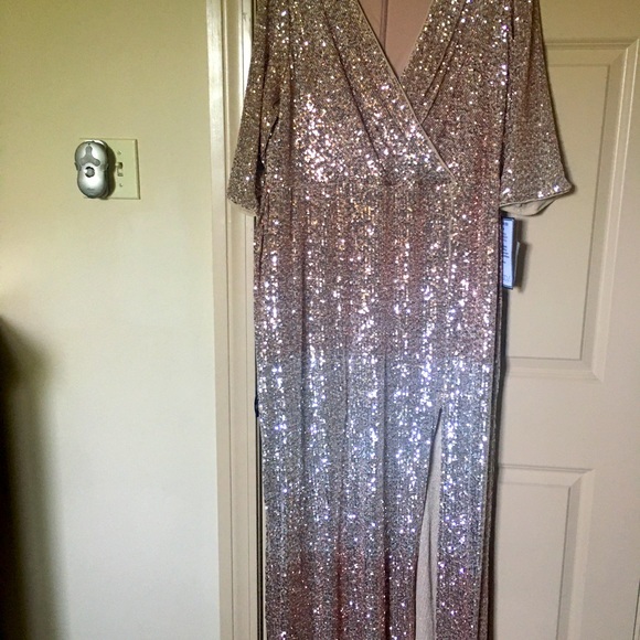 Dresses & Skirts - Champagne/gold/rose gold sequin floor length gown